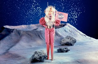 Image from the original Barbie helps clean up moondust. section.