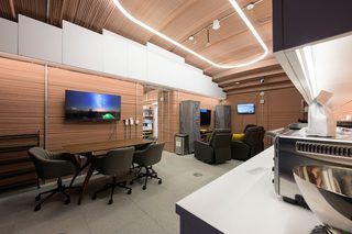 The common area of the simulated habitat.