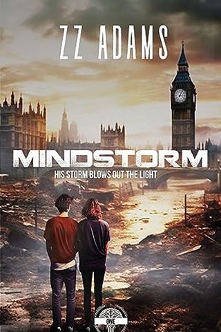 Cover of 'Mindstorm' - two teens survey a ruined London.