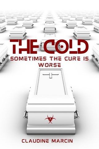 Cover of 'The Cold' - row after row of white coffins.