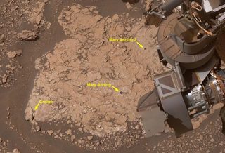 The drill sites on Mars...