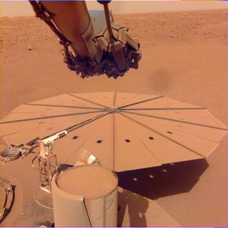 Image from the original NASA's InSight Mars lander is gradually losing power and is anticipated to end science operations later this summer. section.